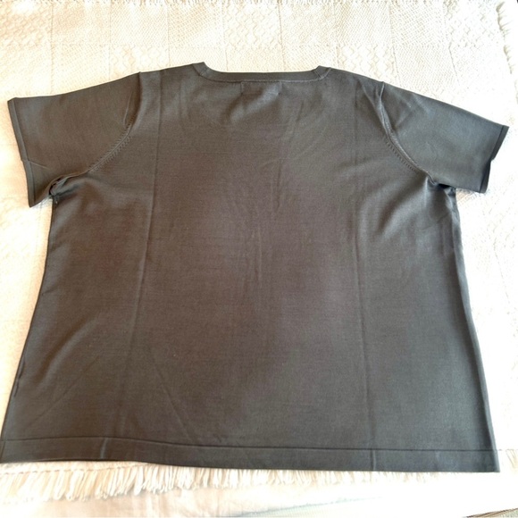 Jones New York Sweater Grey Silk Blend Pullover Short Sleeves Soft Plus size 2X - Picture 10 of 14